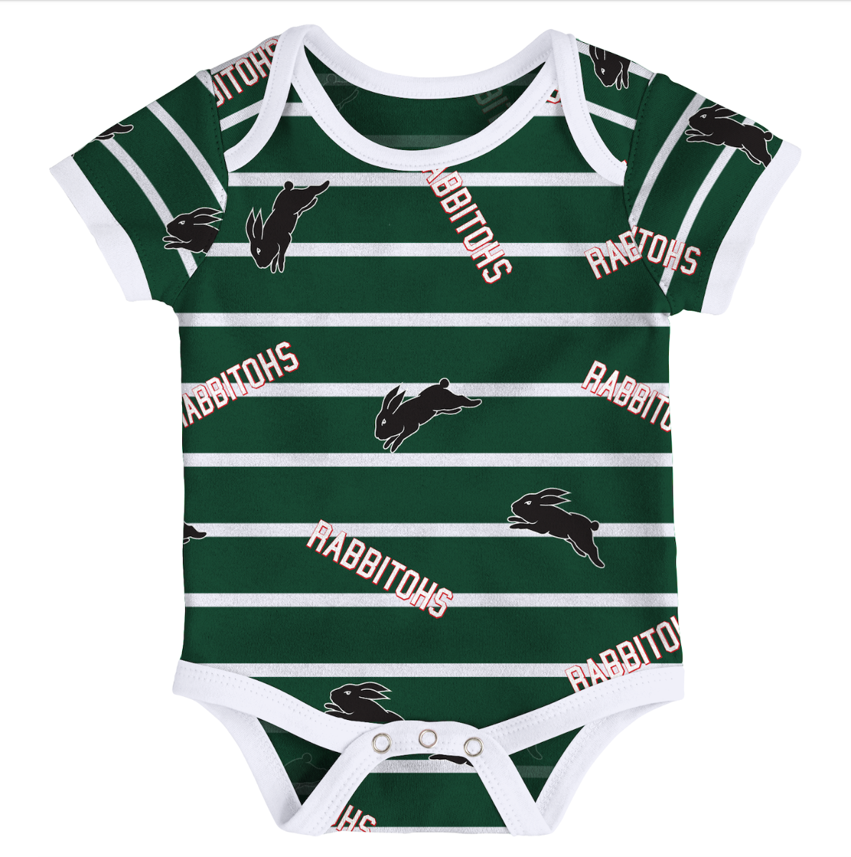 NRL Footy Suit Body Suit Baby Toddler Infant South Sydney Rabbitohs 