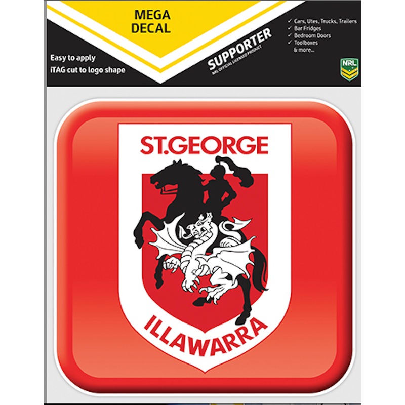 Buy St George Dragons NRL App Icon Mega Team Car Logo Sticker - MyDeal