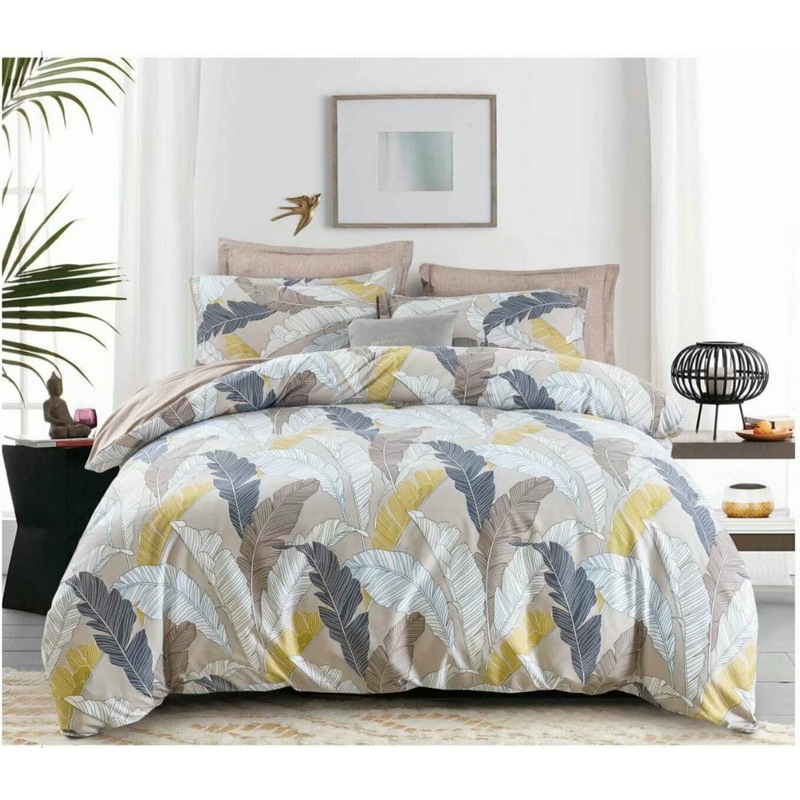 Buy Banana Leaf Quilt Doona Duvet Cover Set Single Double Queen King