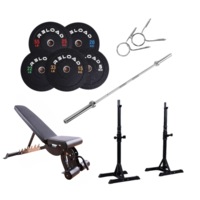 Commercial Squat Rack & Bumper Plate Home Gym Package [Package 16]