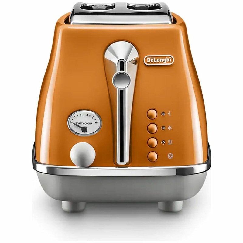 Buy Delonghi Icona Capitals Rome 2 Slice Toaster Orange CTOC2003O MyDeal