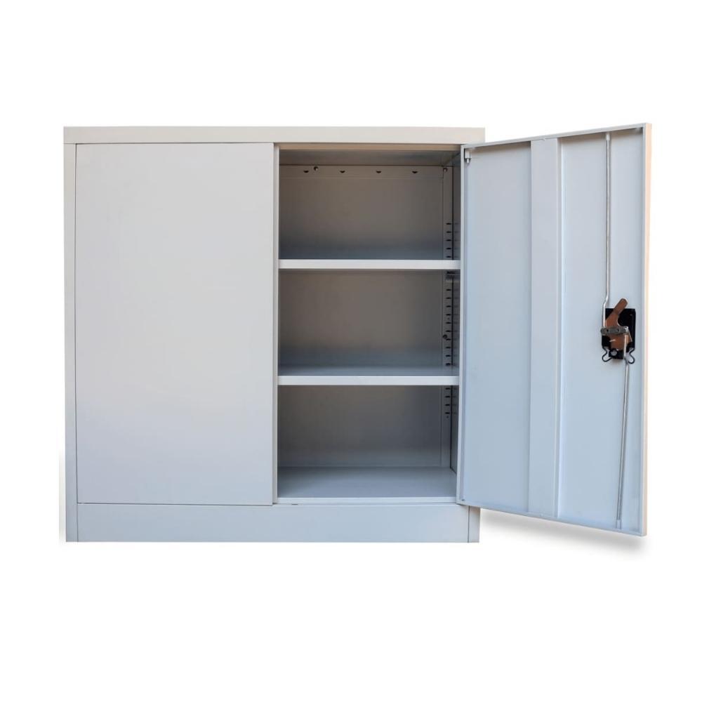 2 Door Steel Storage Cabinet Filing Office Garage Locker 90cm 