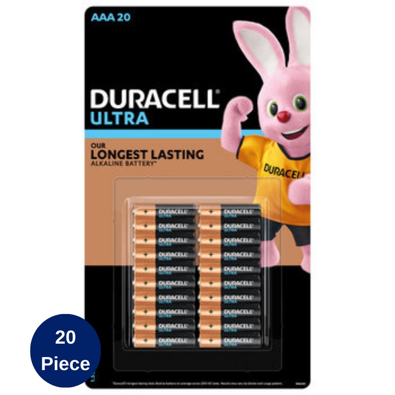 Buy 20 Pack Duracell Ultra AAA Batteries Coppertop Alkaline Longest