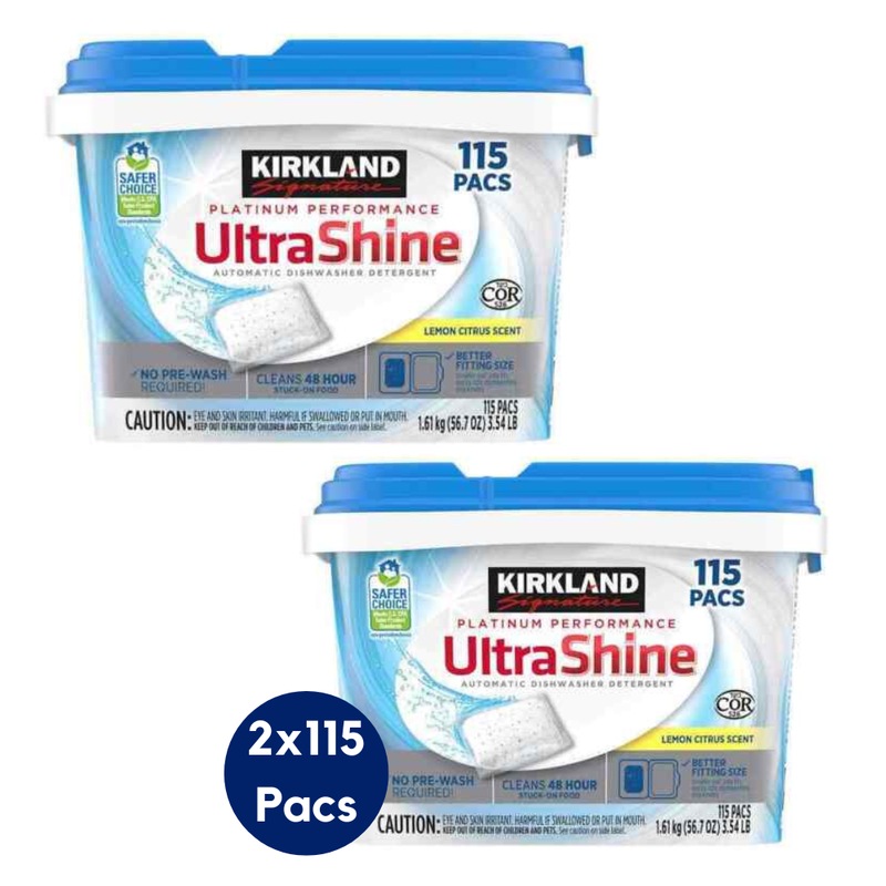 Buy 230 Kirkland Dishwasher Tablets Safer Choice Dishwashing Tabs Lemon