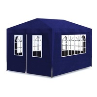 3x4m Gazebo Outdoor Tent Marquee Party Wedding Camping Canopy Garden Shades Blue