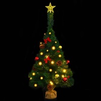 64cm Table Top Christmas Tree Xmas Decoration w/ LED Lights Ornaments