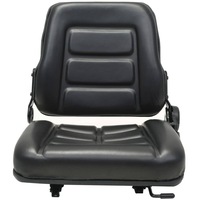 Adjustable Forklift & Tractor Padded Seat PVC Upholstered Replacement 48x48x50cm