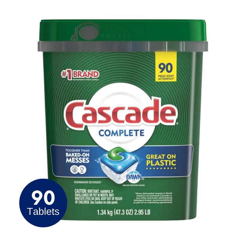 Buy Cascade Complete Dishwashing Tablets 90 Ct Tabs Pods Dishwasher Detergent Clean MyDeal