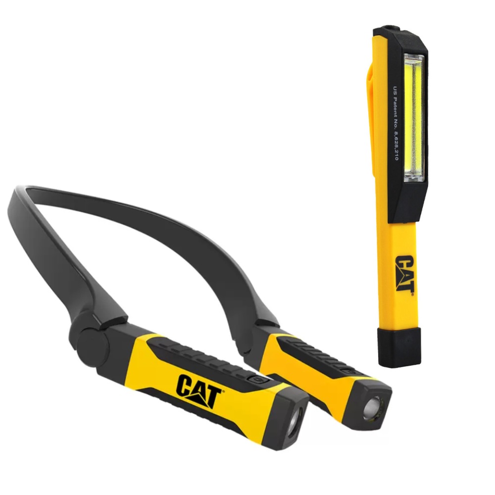 CAT 3 Piece LED Work Light Set Rugged Water Resistant Torch Flashlight 175