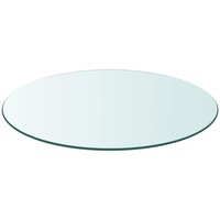 Dining Coffee Table Top Tempered Glass Round 600mm Thickness: 8mm Transparent