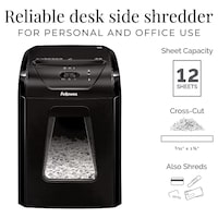 Fellowes Powershred 12C Cross-Cut Paper Shredder 19L Bin Safety Lock