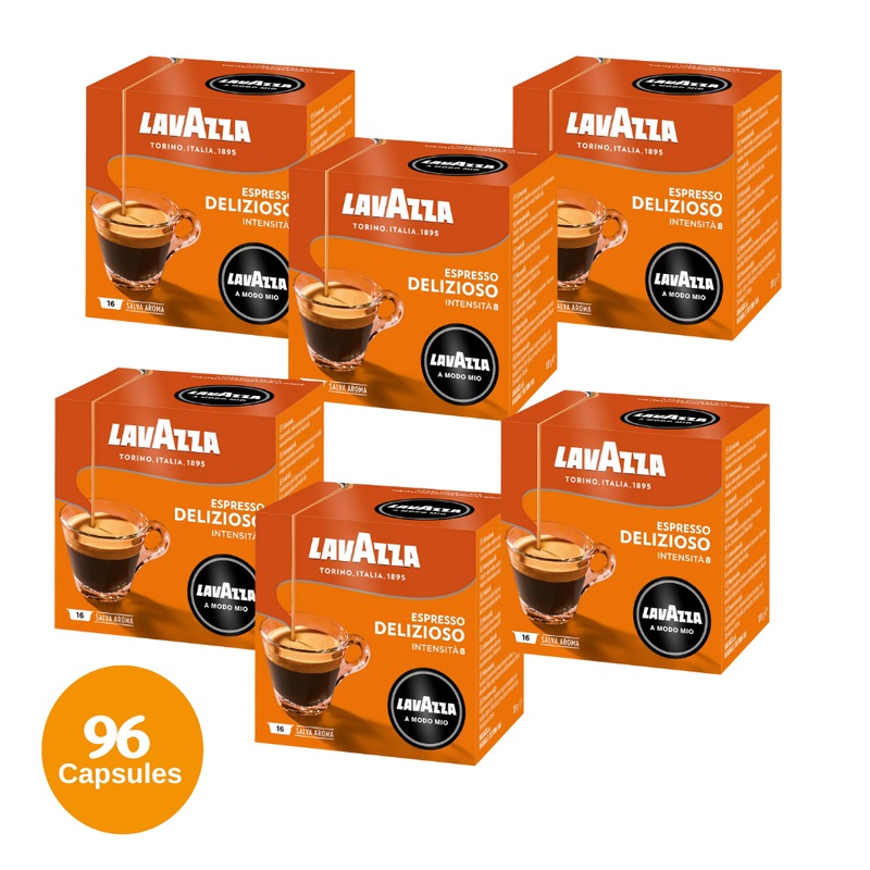 Buy Lavazza A Modo Mio Delizioso Coffee Capsules 6 x 16 Pack 96 Pods