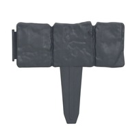 Lawn Fence Decorative Flower Bed Border Edging Garden Landscape Stone Look 41pcs