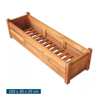 Outdoor Large 1m Solid Wood Raised Bed Planter Patio Backyard Garden Plant Box