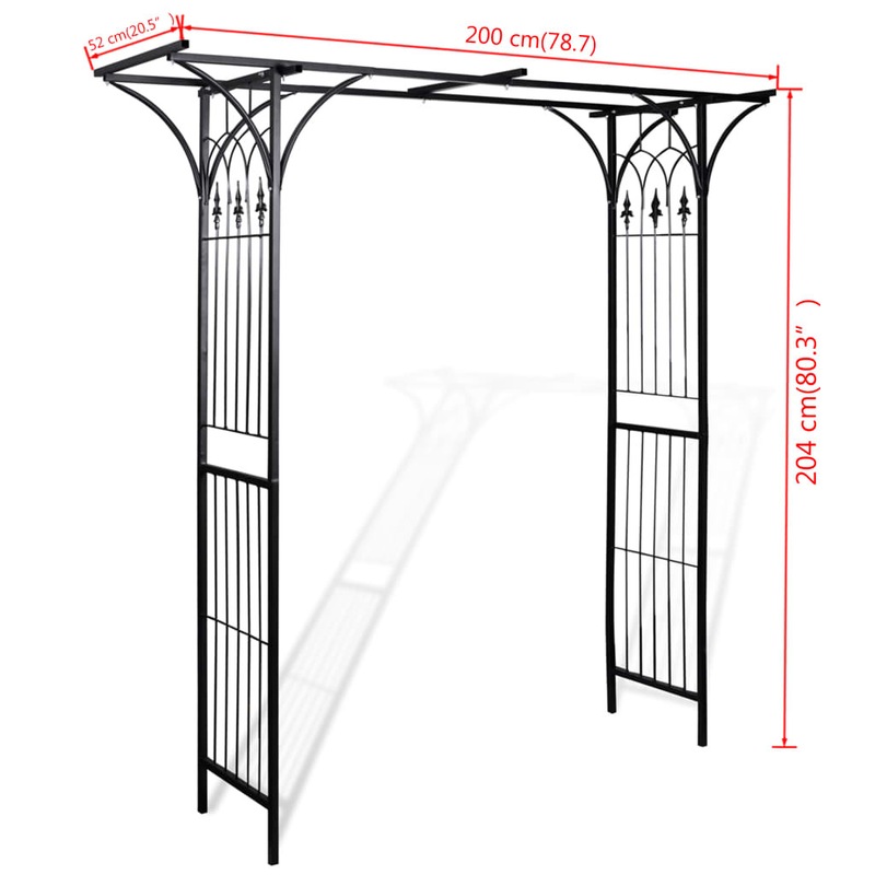 Buy Outdoor Metal Garden Arbor Arch Trellis Ornament Climbing Plants ...