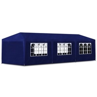 Party Tent 3x9m Outdoor Marquee Wedding Gazebo Side Wall Canopy Shade Event Blue