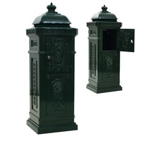 Pillar Box Letter Post Mail Mailbox Vintage Retro Aluminium Rust Proof Green