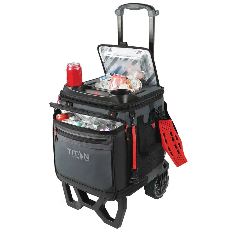 Collapsible Cooler On Wheels Arctic Zone 50 Can Rolling Cooler New
