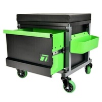 Trek Rolling Workshop Garage Seat Stool With Tool Storage Drawer Toolbox Portabl