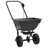 Walk Behind Salt Spreader Garden Lawn Seed Fertilizer Sowing Tool Steel Frame