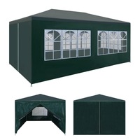 Wedding Party Tent Outdoor Gazebo Side Panels Steel Frame Sunshade Marquee 3x6m