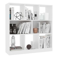 White Book Cabinet Bookcase Decorative DVD Display Shelf Storage Unit Bookshelf