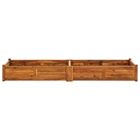 Wooden Planter Raised Garden Plant Flower Bed Elevated Planting Box Solid Wood