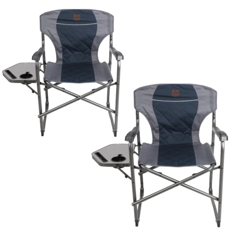 Buy X2 Timber Ridge Directors Folding Chair Camp Outdoor Portable Seat with  Side Tab - MyDeal