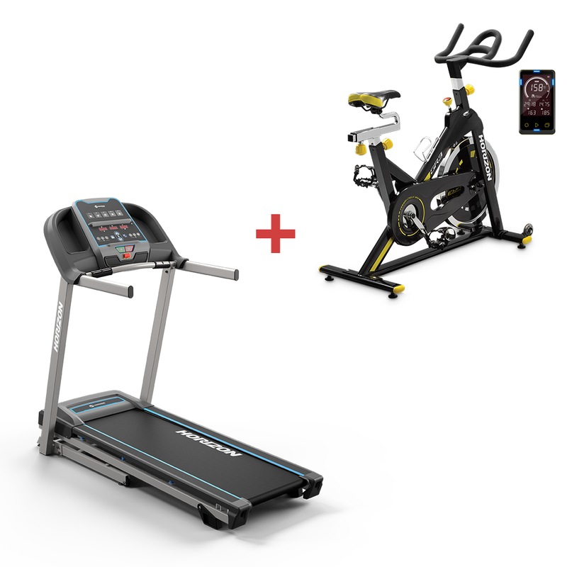Buy Horizon TR3.0 Treadmill & GR3 Indoor Cycle with (LCD Console ...
