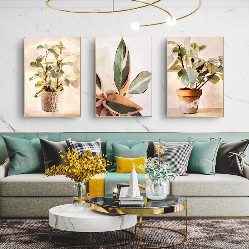Botanical Leaves Watercolor Style 3 sets Poster Prints