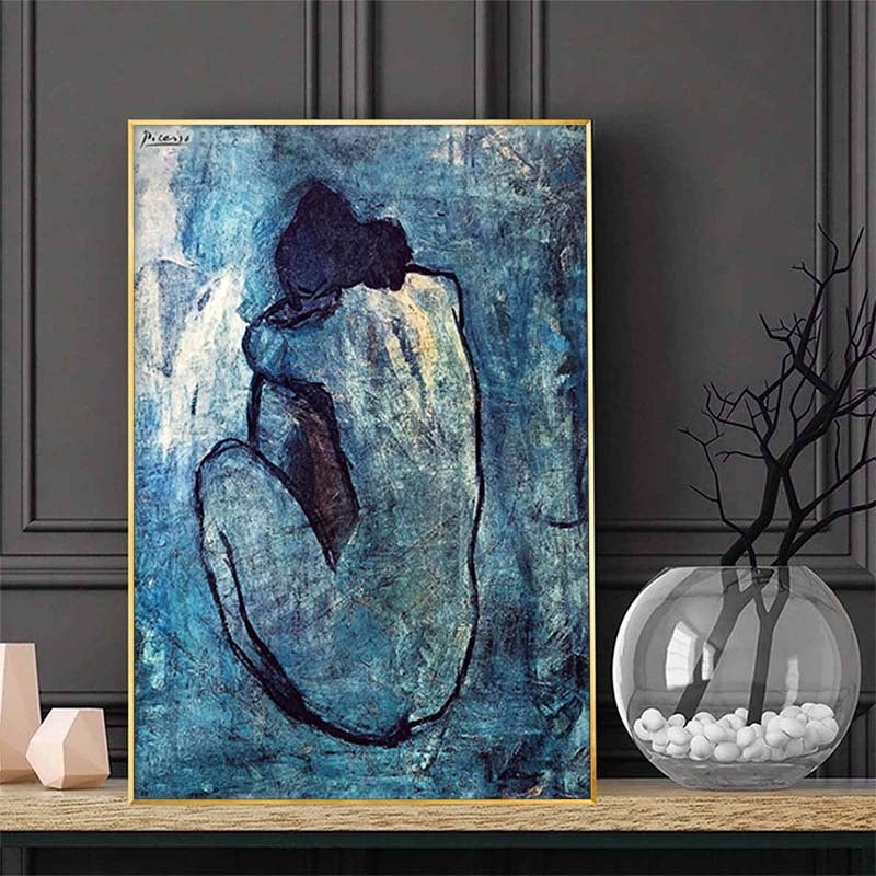 Unframed Canvas Only Blue Nude by Pablo Picasso Wall Art Home Decor