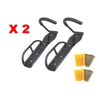 Velobici 2 PCS Bicycle Storage Rack-Wall Mounted Bike Hanger Hook Black