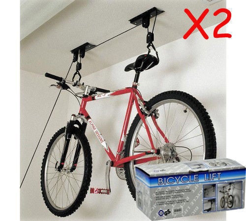 2 X Velobici Storage Hoist Surfboard Kayak Bicycle Rack Bike Lift Ceiling Hooks