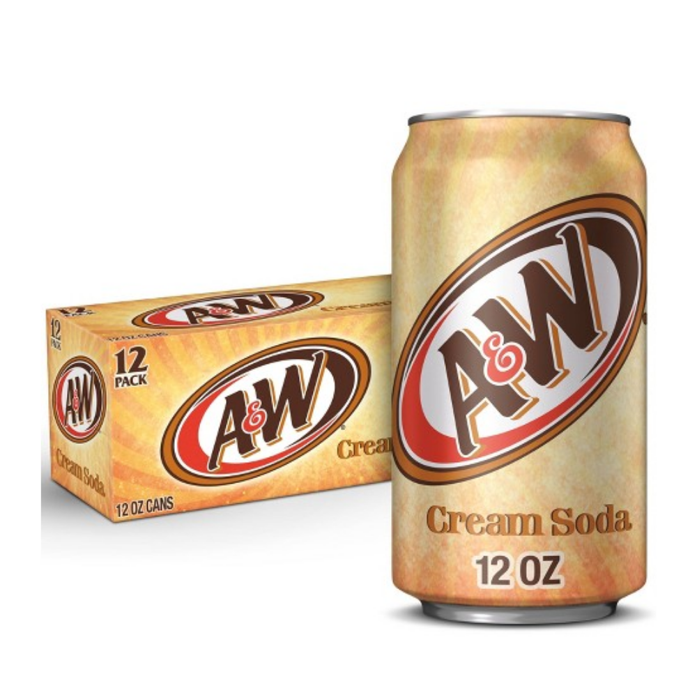 A&W Cream Soda 355ml 12 Pack