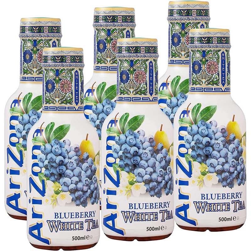Buy Arizona Iced Tea Blueberry White Tea 500ml x 6 MyDeal