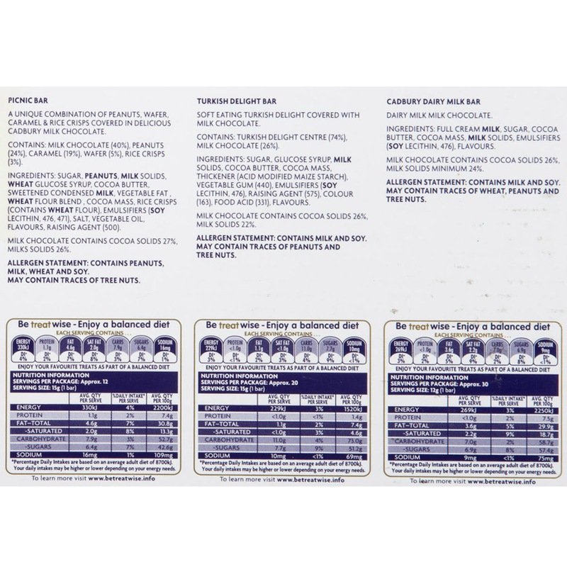 Buy Cadbury Variety Mix Jumbo Chocolate Box 110PCS 1.56kg MyDeal