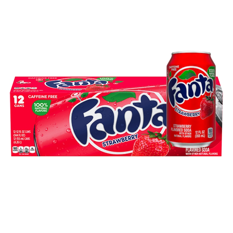 Buy Fanta Strawberry Soda Cans 355ml 12 Pack Mydeal 6230