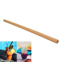 5 PCs Bamboo Straw + Cleaning Brush Organic Reusable Daily Use Eco Friendly