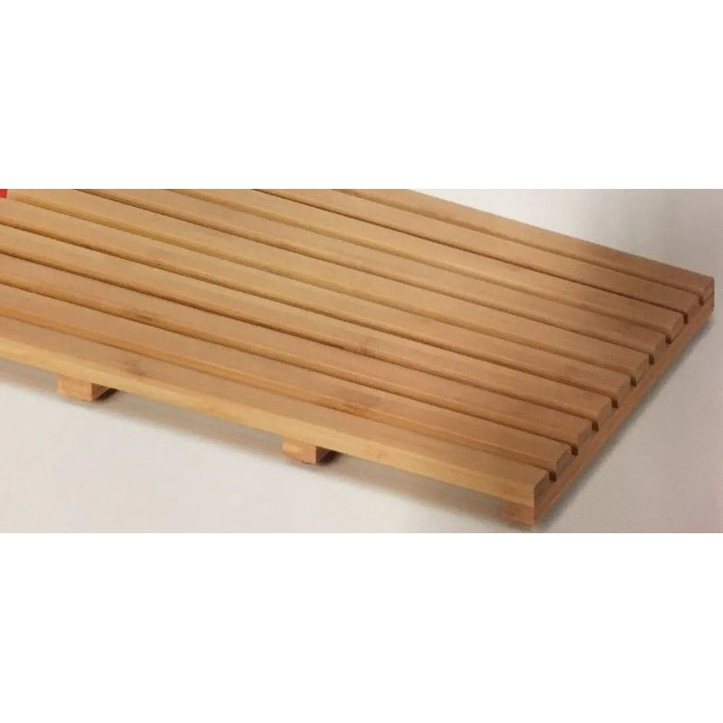 Buy Bamboo 53 X 35.5x2.5 SLAT Timber Bathroom Mat Shower Mat Non