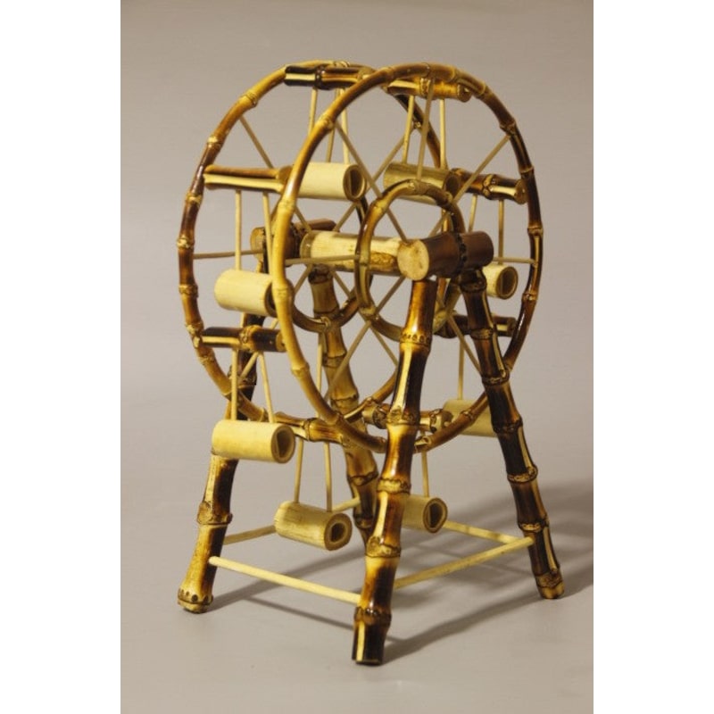 Bamboo Creative Craft Windwheel Skywheel Model Children Education Toy 