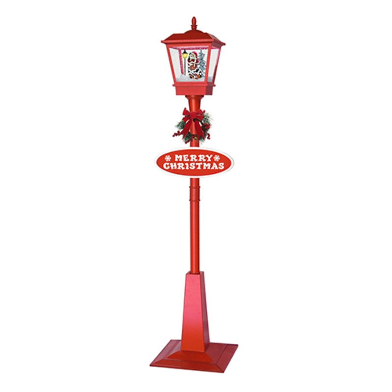 Buy Red with Santa Christmas Lamp Post Decoration Big Christmas MyDeal