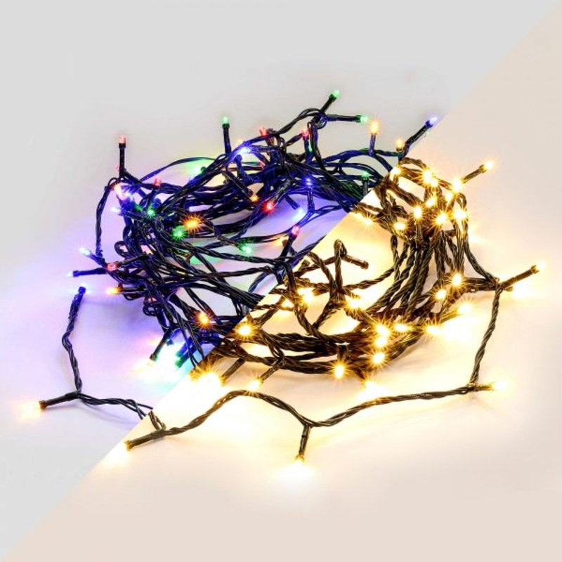 Buy Christmas Lights 420 Warm White & Multicolour Dual String Lights