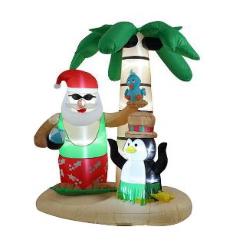 Buy Inflatable Christmas Decoration Tropical Santa with Lights 245cm