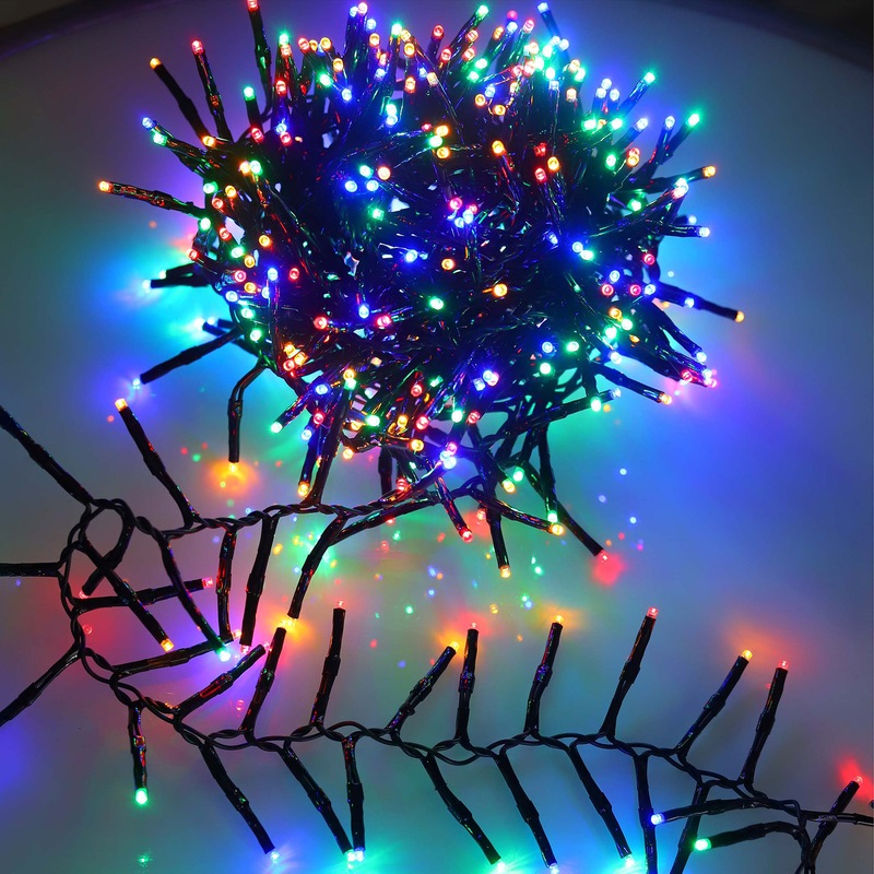 Buy Outdoor Christmas Lights 500 Cluster Multi Colour Christmas