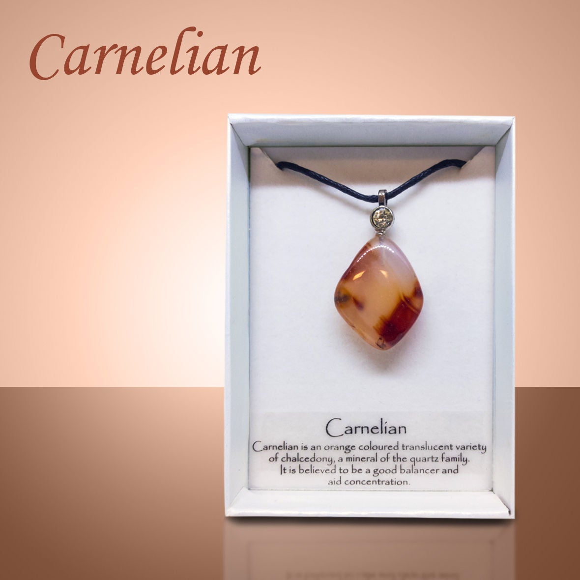 Carnelian Gemstone Crystal Necklace Pendant