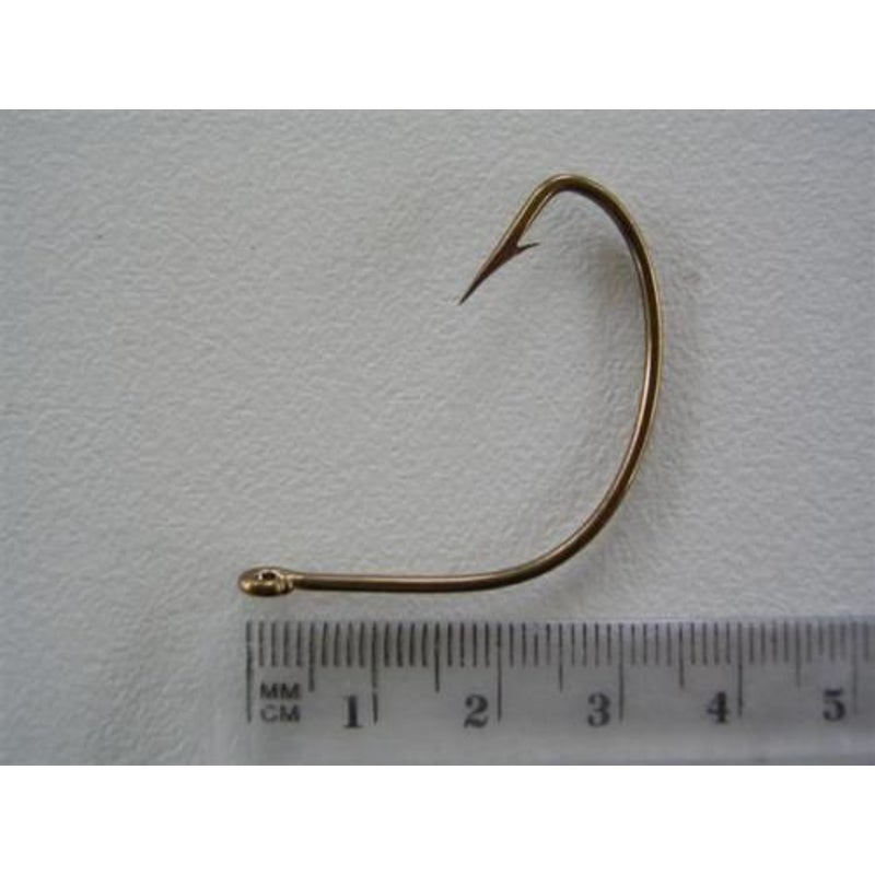 Mustad 37140 - Size 6 Qty 50 - Wide Gap Bronzed Fishing Hooks