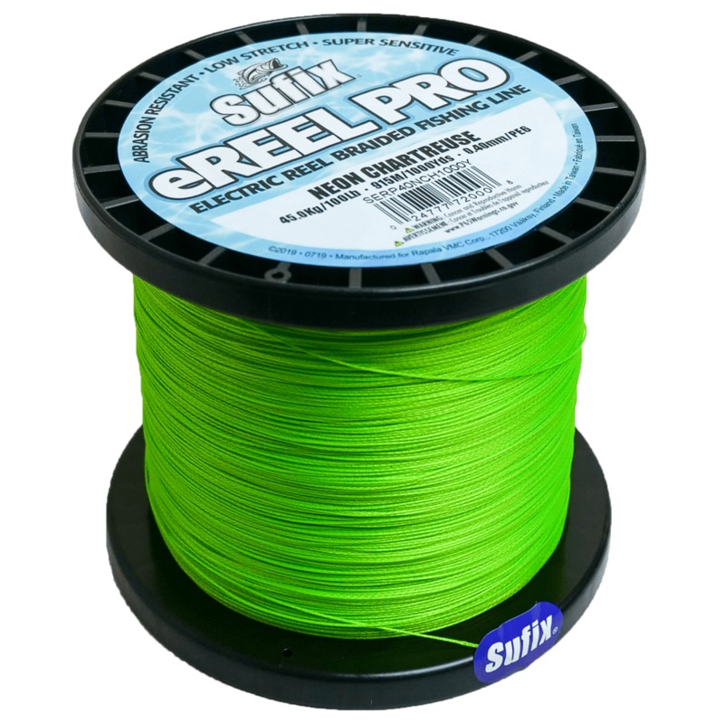 Buy 1000yd Spool of Neon Chartreuse Sufix E-Reel Pro Braid for Electric ...