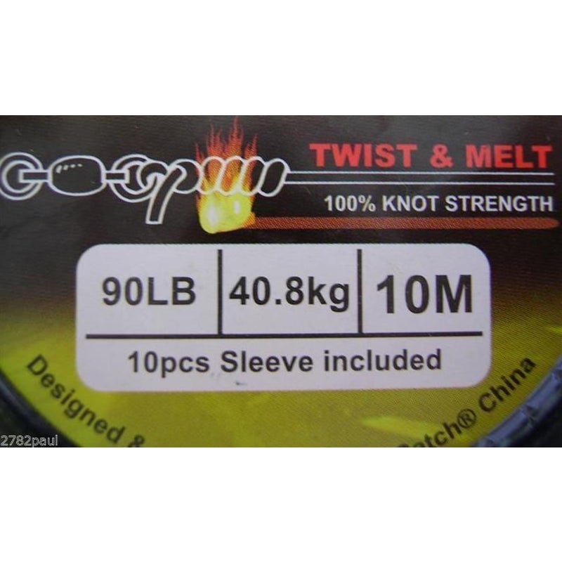 Buy 10m of Twist & Melt Stainless Steel Black Nylon Coated Fishing