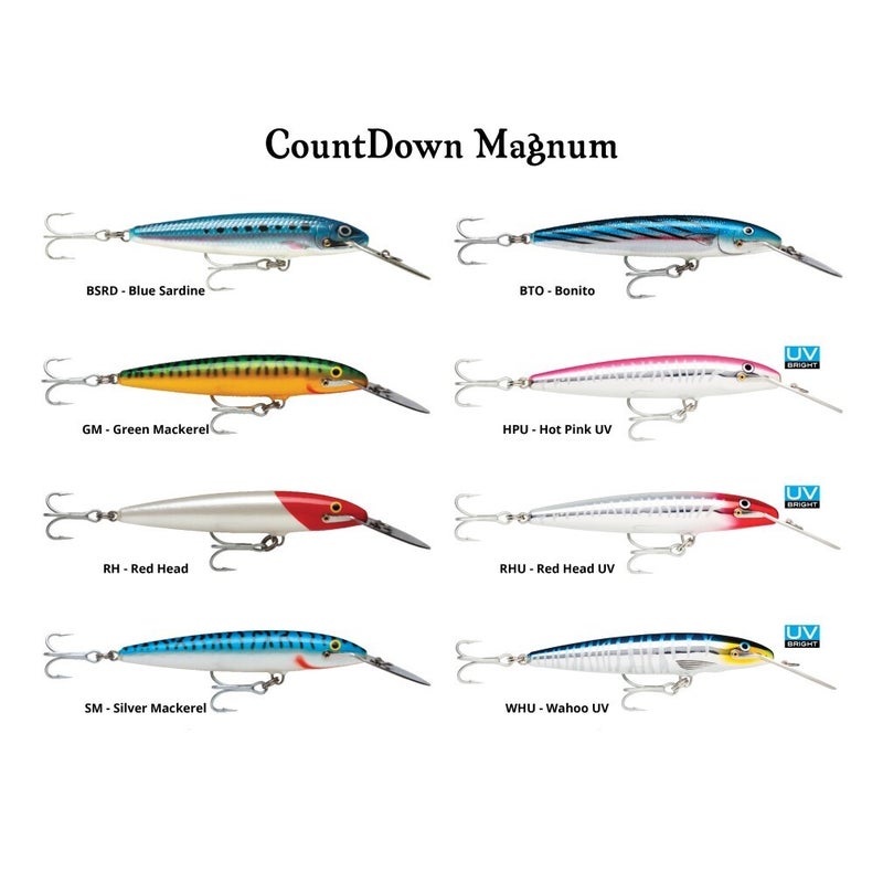 Buy 18cm Rapala Countdown Magnum Sinking Trolling Fishing Lure