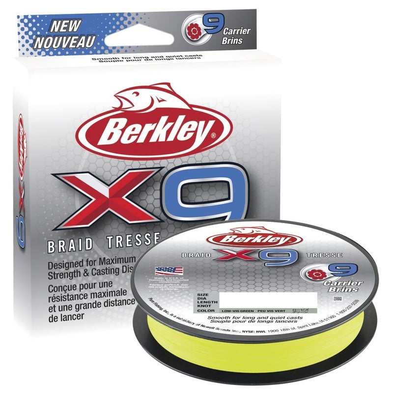 Buy 200m Spool of 100lb Berkley X9 Braided Fishing Line- Flame